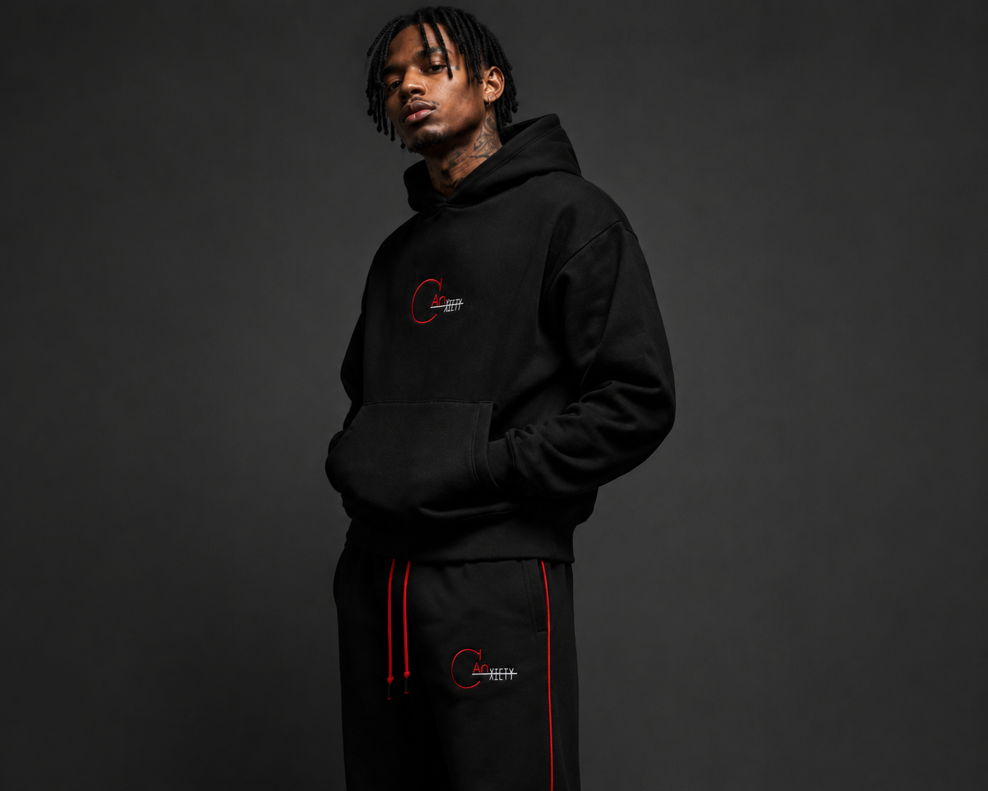 CANxiety CAN / 001 Signature Hoodie front campaign view